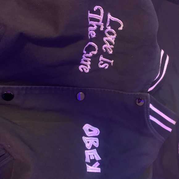 Obey “LOVE IS WAR” Varsity Jacket - Picture 4 of 7